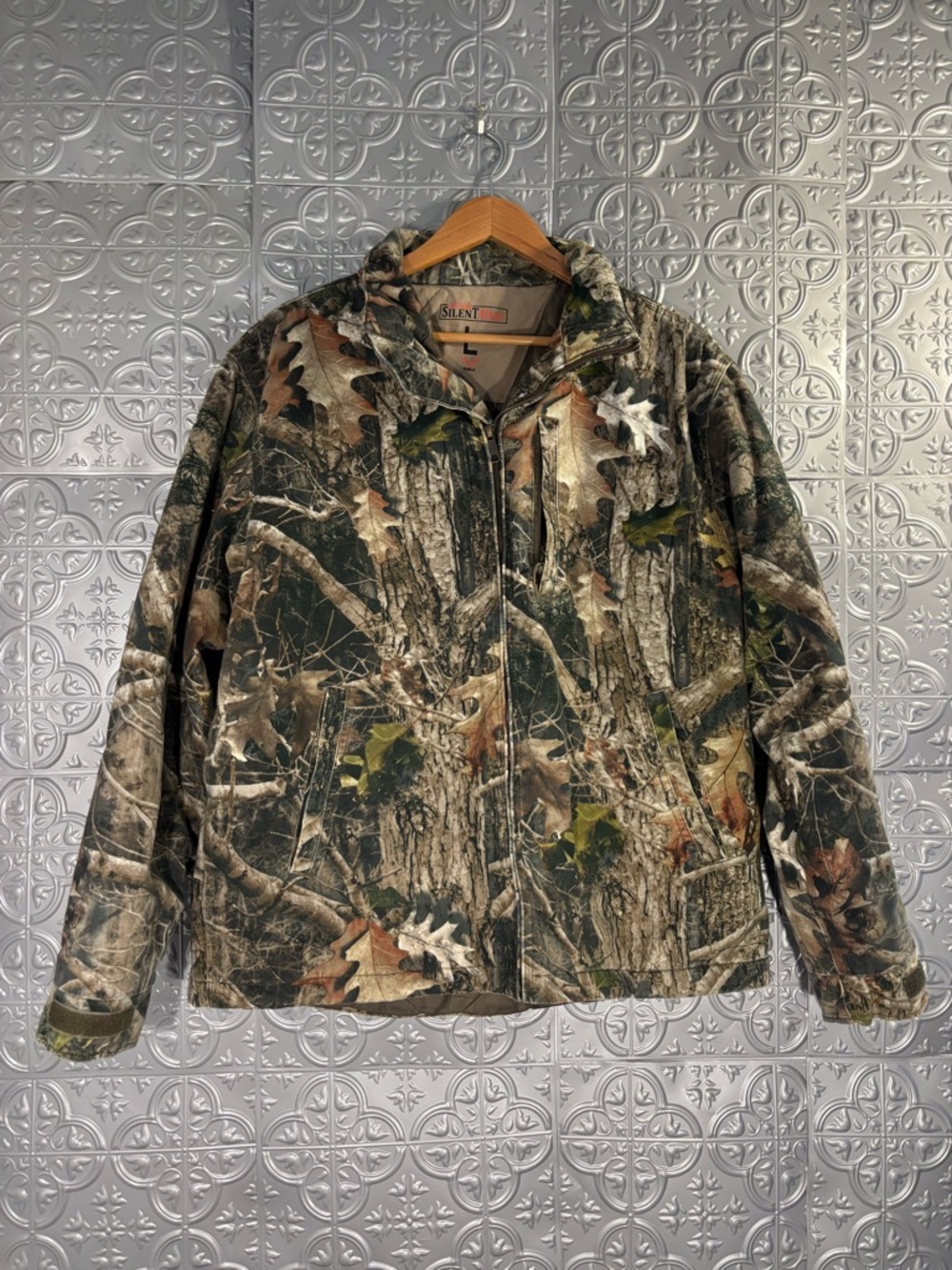 Vintage hunting jacket coat youth large Khaki and Green camouflage camo xs